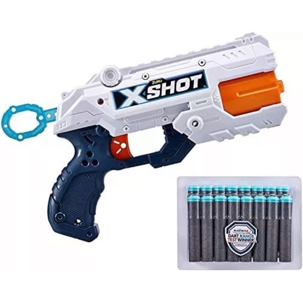 ZURU X-Shot Excel Double Reflex 6 Foam Dart Blaster with 16 Darts Multicolor New